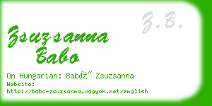 zsuzsanna babo business card